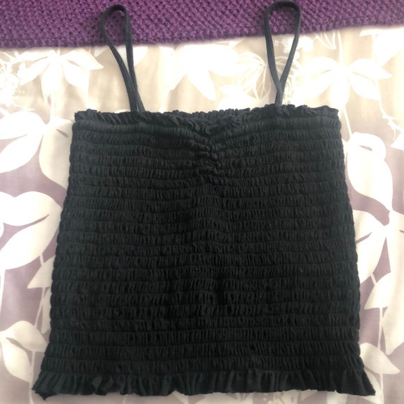 Brandy Melville black ruched summer top - Picture 1 of 4